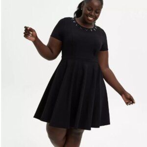NWT Torrid x Marvel Black Panther Spikes Skater Dress Size 18 Wakanda Cosplay